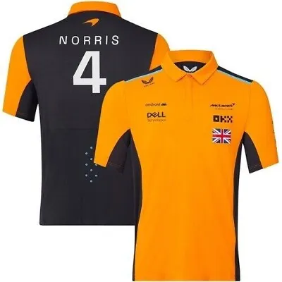 McLaren F1 2023 Official Lando Norris Driver Polo-Shirt Papaya Free UK Shipping • £34.34