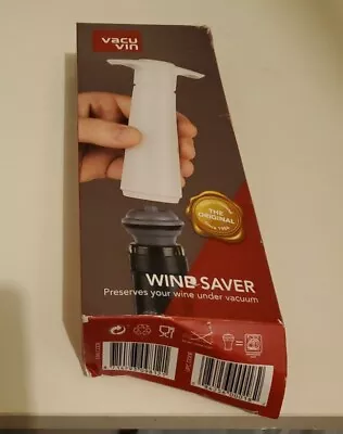 $19.99 • Buy BRAND NEW Vacu Vin Wine Saver White Pump With 2 Gray Stoppers