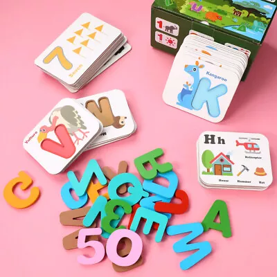 Children Alphabet Number Flash Cards Bright Kids Educational Pre School Learning • $15.89