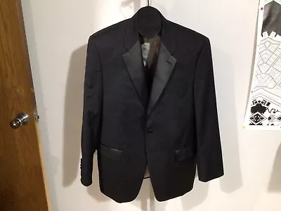 Men Calvin Klein Wool 2 Button Tuxedo Blazer 42L • $40.49