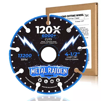 4-1/2” Diamond Cutting Wheels For Metal 1Pcs Angle Grinder Cutting Disc With 6 • $21.37