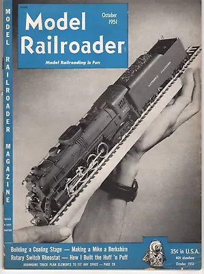 The Model Railroader Magazine October 1951 - 4 • $9.99