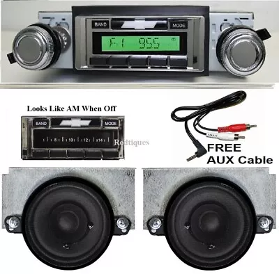 1970-1972 Monte Carlo Radio W/ FREE Aux Cable + 230 Stereo + 2 Dash Speakers • $272