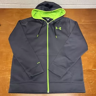 Under Armour Hoodie Mens Large Gray Full Zip Long Sleeve Jacket • $29.95