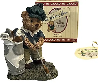 NEW Windsor Bears Arnold BREAKIN’ PAR Golf Clubs Hat Bear FIGURINE LE #810 BOX • $13.02