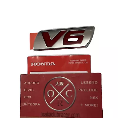 New OEM 03-07 Honda Accord Rear RED V6 Emblem Badge USDM 6MT Manual Coupe Sedan • $32.99