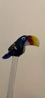 Parrot Glass Swizzle Stick • $12