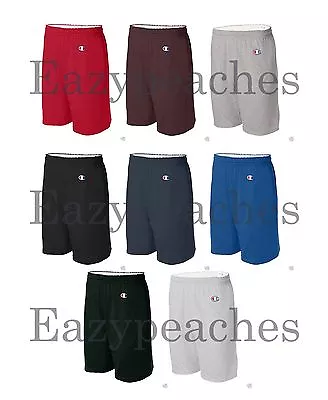 Champion Mens 9  Inseam Athletic Cotton Jersey Gym Shorts With Pocket C-8180 • $10.99