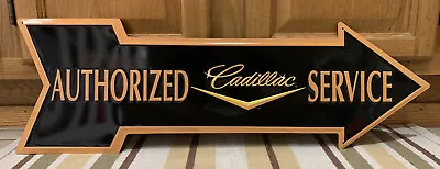 Cadillac Service Arrow Metal Sign Garage Vintage Style Wall Decor Tools Oil Gas • $42