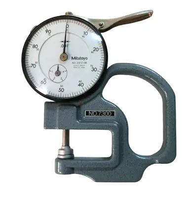 Mitutoyo 7300 Dial Thickness Gage Flat Anvil Standard Type 0-1mm Range⭐S2⭐ • $129.99
