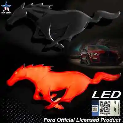 Dynamic Black Pony Tailgate LED Emblem For Mustang Enthusiasts 2015-22 - BLACK • $69.95