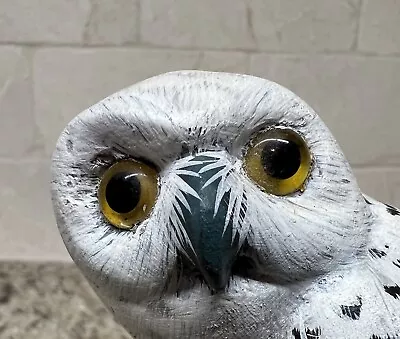 Snowy Owl Hand Carved Hand Painted Wood Figurine John J Madison Co 4.5  • $40