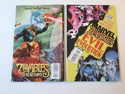 Marvel Zombies Dead Days 2007 & Evil Evolution 2009 2 Issue Lot Mid - High Grade • $11.21