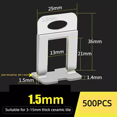 £6.99 • Buy 1.5mm Tile Leveling System Spacer Wall Flooring Clips Clip Wedges Plier Lippage