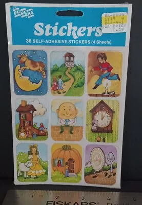 Vintage Eureka Sticker Pack Nursery Rhymes VTG NOS NIP 4 Sheets 1980s • $8.99