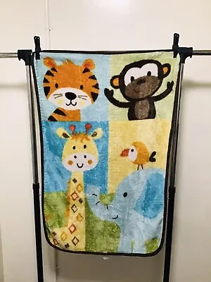 Garanimals Tiger Monkey Giraffe Elephant Plush Throw Baby Blanket • $65