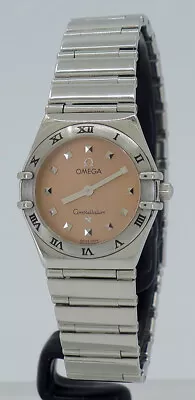 Omega Ref 1571.61.00 Steel Qtz 25mm Salmon Dial Constellation My Choice On Brac • $2000