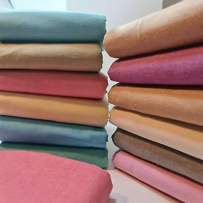 25 Color 100% Cotton Calico Canvas Natural Craft Patchwork Fabric Material 58  • £3.45