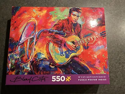 Elvis Presley Blend Cota Guitar Motorcycle 550 Piece Jigsaw Puzzle Rock & Roll • $11.99