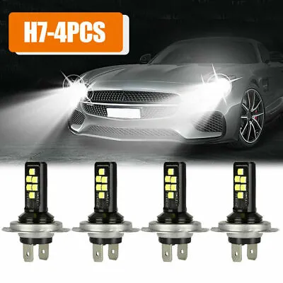 4pcs H7 LED Light Car Headlight Lamp Bulbs High Low Beam 240W 6000K Kit Parts  • $11.29