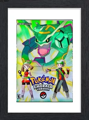 Vintage Framed Print Ad Wall Art 11x14 Nintendo Gameboy Pokemon Emerald GBA • £57.84