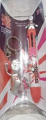 Wenlock Mascot Keyring And 8 Colour Pen Gift Set Present - London 2012 - NEW • £5.75