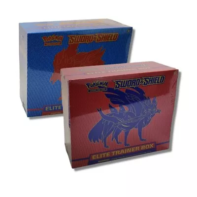 $95 • Buy Zamazenta & Zacian Sword And Shield Base Set Elite Trainer Box ETB Lot Of 2