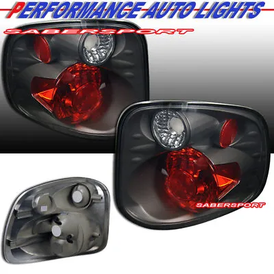 Set Of Pair Smoke Taillights For 2001-2003 Ford F-150 SuperCrew Flareside Bed • $59.99