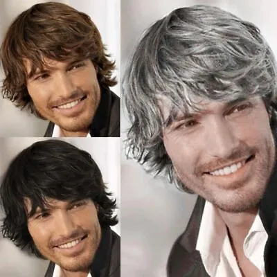 Afro Kinky Short Cosplay Men's Wigs Synthetic Hair Full Curly Wig Short Hair • $12.57