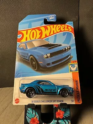 HOT WHEELS '18 Dodge Challenger SRT Demon HW Muscle Mania Blue 2023 • $4