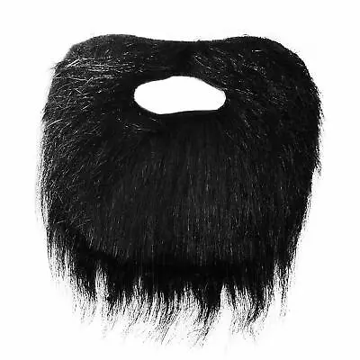 Fake Black Beard Tache False Moustache Tash Joke Pirate Elasticated Stick On • £3.99