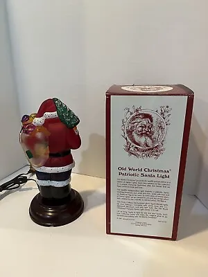 Merck Old World Christmas Patriotic Santa Light • $75