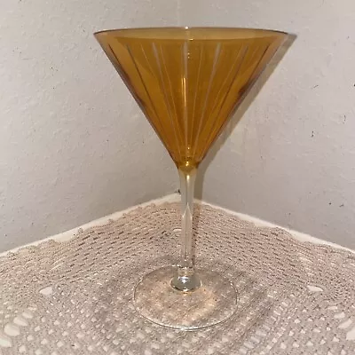 Mikasa Cheers Martini Glass Gold Line European Lead Free Crystal 10 Oz No Flaws • $9.99