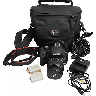 Canon Eos 500D Camera With Canon EF-S 18-55mm F/3.5-5.6 & Lowepro Bag - Working • £51