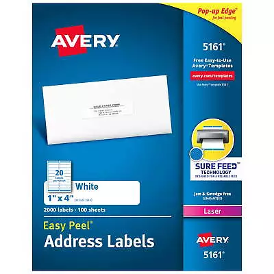 Easy Peel Address Labels Sure Feed Technology Permanent Adhesive 1  X 4  • $33.70