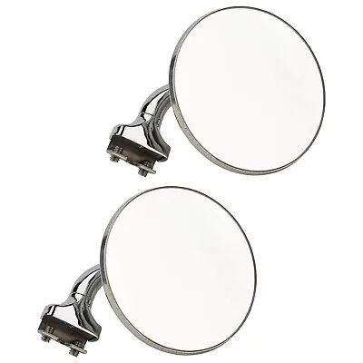 Universal 4 Inch Clamp-On Peep Mirrors Driver And Passenger Side Sold As Pair • $41.99