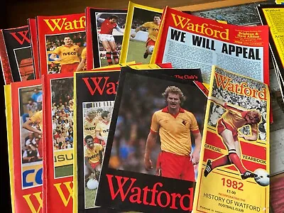 £2.50 • Buy Watford HOME Programmes 1982/83 1983/84 League & Cup 1st Division