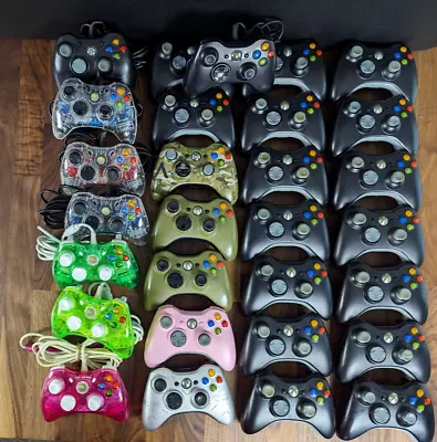 MIXED LOT OF 29 XBOX 360 Damaged Controllers *FOR PARTS/REPAIR* • $151.99