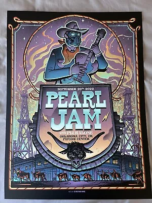 Pearl Jam Oklahoma City OKC Munk One 2022 SE Poster Tour 9/20 PJ Gigaton • $149.99