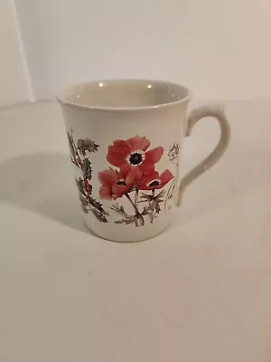 Marjolein Bastin Ceramic Tea Coffee Winter Mug With Handle Flowers Rabbit • $7.99