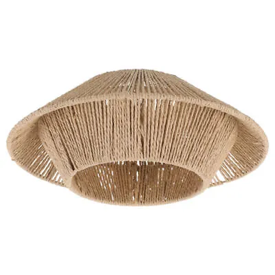 Rattan Lampshade Pendant Light Cover Wicker Lamp Shade Ceiling Light Cover UK • £11.95