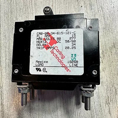 Carling Switch C Series Marine 2-Pole Panel Circuit Breakers 15A 80VDC 277VAC • $52.50