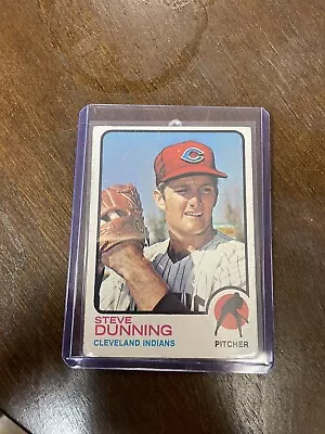 T.C.G 1973 Topps Baseball Steve Dunning #53 Base Indians • $1.49