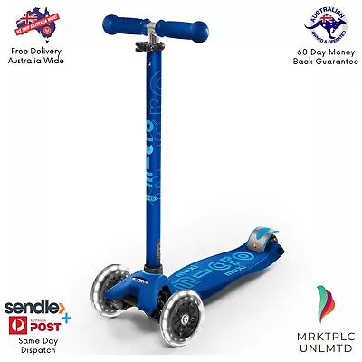 Maxi Micro Deluxe LED Kids Premium Scooter Ages 5-12 70kg LimitLight-Up Wheels • $181.31