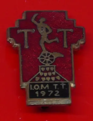 IOM TT Small Enamel Pin Badge 1972 Vintage Motor Racing Motorbike Isle Of Man • £21.99
