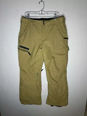 BURTON Snowboard Pant Dry Ride Tan Men's Size Medium • $34.88