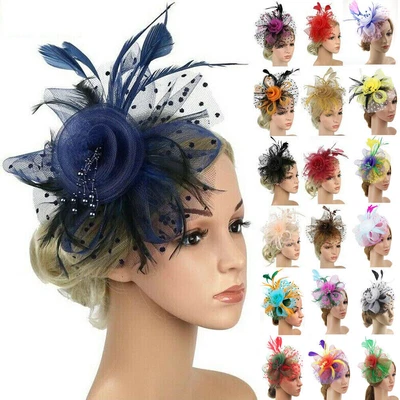 $11.54 • Buy Royal Ascot Races Ladies Headband Feather Wedding Party Clip Hair Fascinator