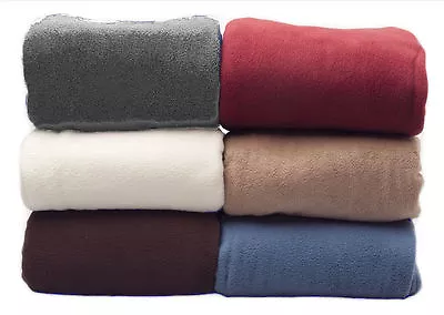 £9.99 • Buy Fleece Blanket Sofa Throw Cover Bed Throwover Bedspread  