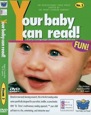 Your Baby Can Read! Volume 3 DVD (Region 4) VGC Ages 3 Months To 5 Years • £4.94