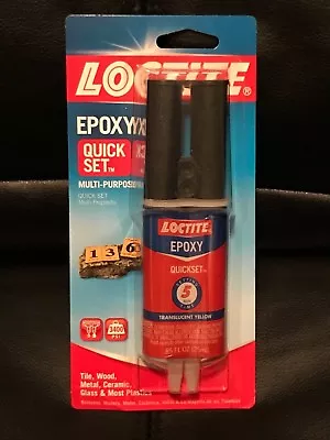 **.85 Oz LOCTITE Epoxy QUICK SET 2-Part Multi Adhesive Glue Dual Syringe 1395391 • $9.44